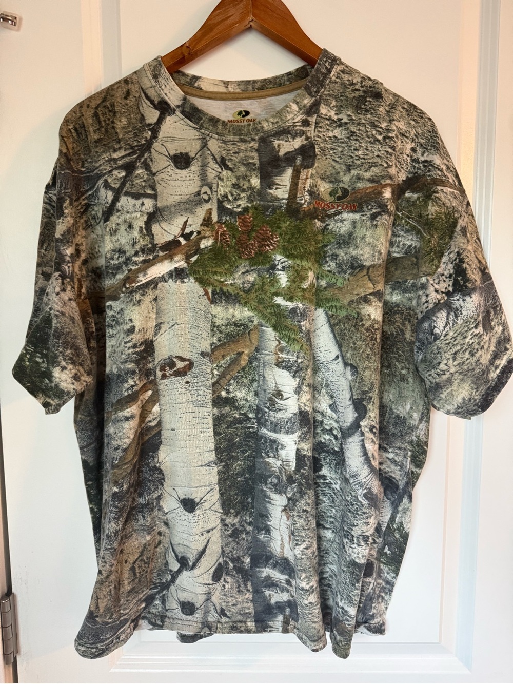Mossy Oak Men's Forest Camo Short Sleeve Tee - Green, Brown, White